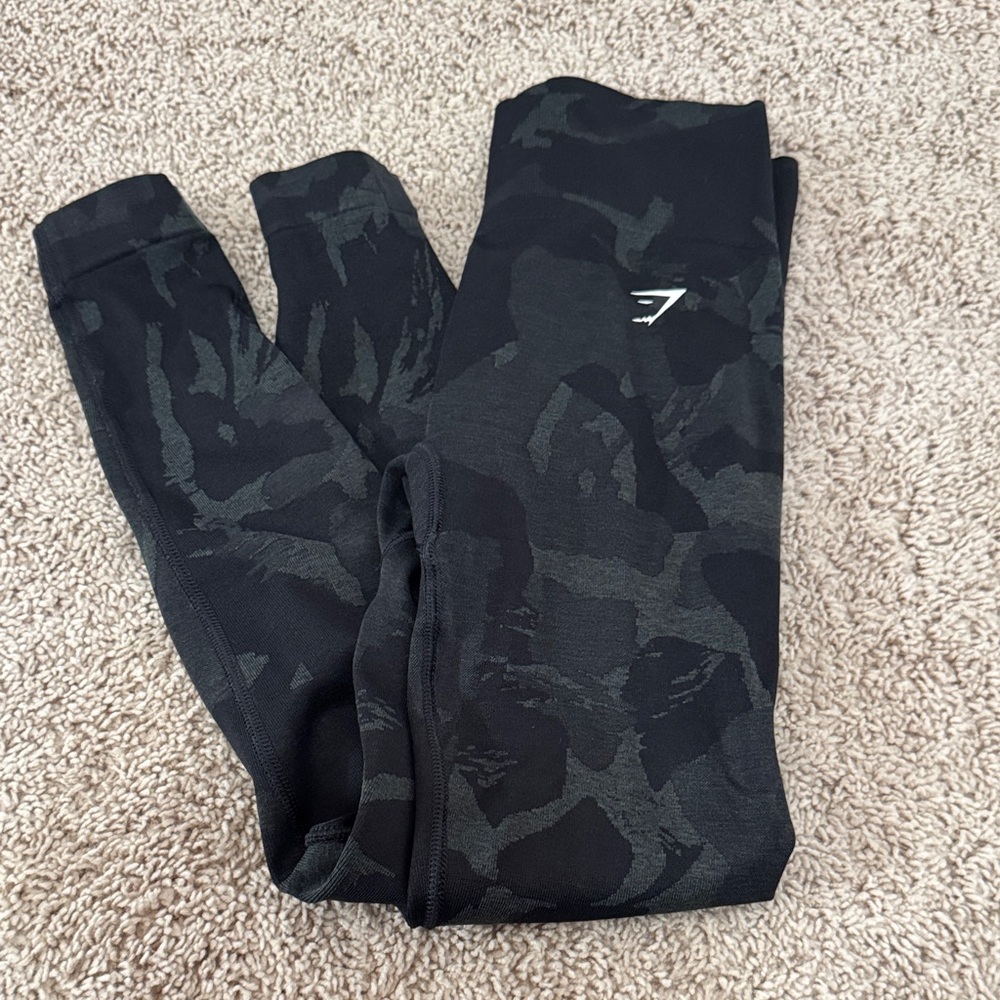 Black Camouflage Active Leggings